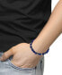 ფოტო #2 პროდუქტის EFFY® Men's Lapiz Lazuli & Hematite Bead Stretch Bracelet in Sterling Silver