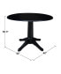 International Concept 42" Round Dual Drop Leaf Pedestal Table