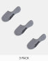 Vans 3 pack classic no show socks in grey Серый, EU 38.5-42 - фото #2