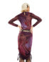 Labelrail x Dyspnea renaissance rodeo mesh multiway adjustable length dress and skirt in purple