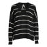 Фото #2 товара Dreamers by Debut Oversized Sweater Women's XL Black/White V-Neck Longsleeve