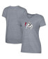 Women's Gray Georgia Bulldogs Vault Logo V-Neck T-shirt