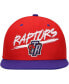 Men's Red, Purple Toronto Raptors Hardwood Classics Soul Transcript Snapback Hat