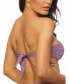 ფოტო #2 პროდუქტის Women's Crinkle Lurex Ring Padded Bandeau Bikini Top