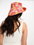 Фото #2 товара Pieces bucket hat in orange retro floral