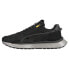 Фото #3 товара Puma Nmj X Wild Rider Blk Lace Up Mens Black Sneakers Casual Shoes 38504801