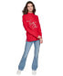 Women's Embellished Graphic Mockneck Sweater