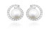 Silver earrings with pearls and zircons SVLE0328SH8P100