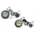 Фото #1 товара Настольные часы DKD Home Decor 29,5 x 7,5 x 17 cm Чёрный Серый Мотоцикл Железо Vintage (2 штук)