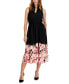 ფოტო #1 პროდუქტის Women's Jenna Floral-Hem Drawstring-Waist Midi Dress