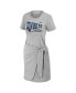 Фото #2 товара Women's Heather Gray Dallas Cowboys Plus Size Knotted T-shirt Dress