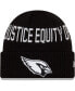 Фото #2 товара Men's Black Arizona Cardinals Team Social Justice Cuffed Knit Hat