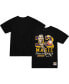 Фото #1 товара Men's Magic Johnson Black Los Angeles Lakers Hardwood Classics Caricature T-shirtMen's Mitchell & Ness Magic Johnson Black Los Angeles Lakers Hardwood Classics Caricature T-shirt