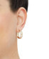 ფოტო #2 პროდუქტის Small Weave Texture Wide Tube Hoop Earrings in 14k Gold, 7/8"