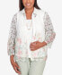 Фото #1 товара Women's English Garden Floral Border Lace Two in One Top with Necklace