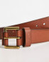 Polo Ralph Lauren smooth leather belt in tan with pony logo