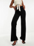 Фото #7 товара Y.A.S tailored zip front wide leg trousers in black