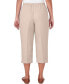 ფოტო #5 პროდუქტის Petite Classic Stretch Waist Accord Button Hem Capri Pants