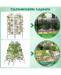 Фото #7 товара 71" Tall Metal Garden Trellis for Climbing Plants 2 Pack Fence Panels Retro