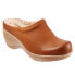 Фото #2 товара Softwalk Madison Plush S2268-223 Womens Brown Leather Clog Sandals Shoes 9.5