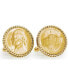 Фото #1 товара Запонки American Coin Treasures Серебряные Никеля Джефферсона с золотым покрытием Coin Cuff Links