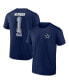 Men's Navy Dallas Cowboys Number One Dad T-shirt