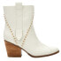 Фото #2 товара COCONUTS by Matisse Ace Studded Pull On Pointed Toe Booties Womens White Casual