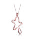 Фото #3 товара Classy Sterling Silver with Rhodium Plating Star Halo Necklace