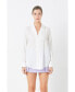 Фото #2 товара Women's Pearl Button Collared Shirt