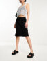 Фото #1 товара Cotton On lace trim slip skirt in black