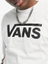 Vans classic logo long sleeve t-shirt in white
