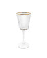 Фото #5 товара Square Shaped Rim Hammered Wine Glasses, Set of 6