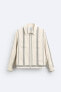 Striped textured overshirt