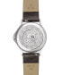 ფოტო #2 პროდუქტის Women's Swiss DS-6 Brown Leather Strap Watch 35mm