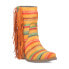 Dingo Chili Pepper Serape Southwest Cowboy Booties Womens Multi, Yellow Casual B