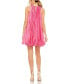 ფოტო #3 პროდუქტის Women's Pleated Halter Neck Flowy Mini Trapeze Dress