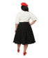 Plus Size High Waist Soda Shop Swing Skirt