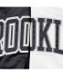 Фото #5 товара Men's Black, White Brooklyn Nets Fast Break Satin Full-Snap Jacket