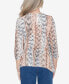 ფოტო #3 პროდუქტის Classic Vertical Animal Print Top with Necklace