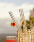 Pack of glass straws with fruits (pack of 6)