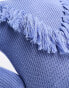 Фото #4 товара Wednesday's Girl crew neck jumper with fringe detail in blue