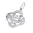 Silver pendant zodiac sign Gemini - four-leaf clover SILVEGOB10281S06