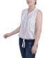 ფოტო #3 პროდუქტის Women's Sleeveless Pintuck Tie-Hem Blouse