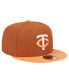 Фото #4 товара Men's Brown Minnesota Twins Spring Color Two-Tone 9FIFTY Snapback Hat