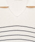 ფოტო #3 პროდუქტის Men's Striped Polo-Style Sweater