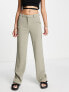 Vero Moda tailored straight leg trouser in stone