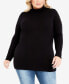 Фото #1 товара Plus Size Everly High Rolled Neck Tunic Top