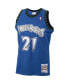 Фото #3 товара Men's Kevin Garnett Blue Minnesota Timberwolves 2001/02 Hardwood Classics Swingman Jersey