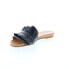 Фото #4 товара Miz Mooz Alena Womens Black Leather Slip On Slides Sandals Shoes