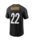 Фото #3 товара Men's Najee Harris Black Pittsburgh Steelers Player Name and Number T-shirt